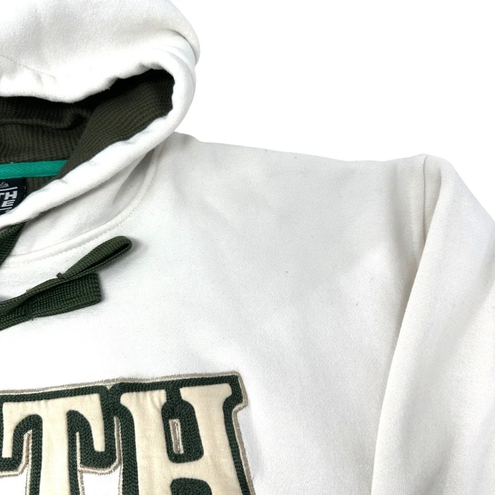 SOUTH POLE‎ Vintage Men Off-White Hoodie Logo Embroidered Grunge Hip Hop Y2K 2XL